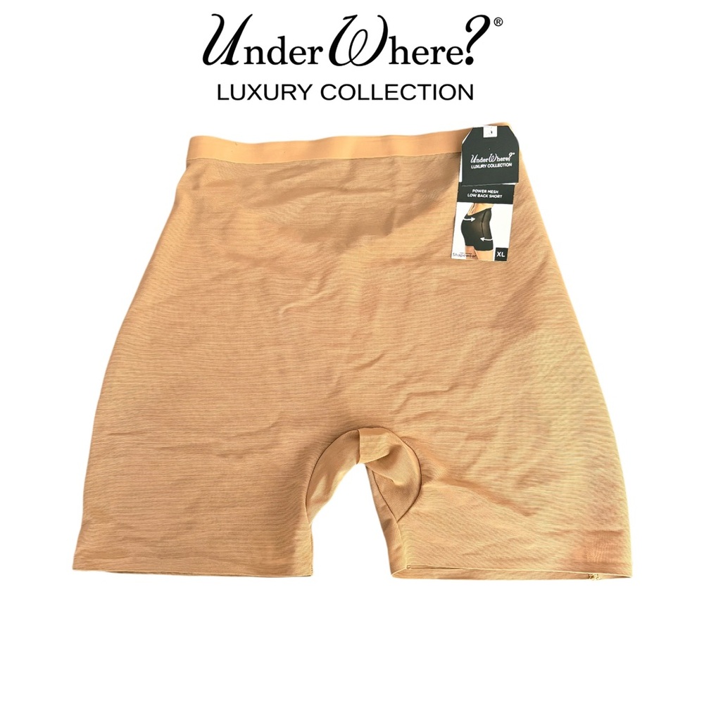 Under Where? Luxury Collection Power Mesh Low Back Short, Nude, Size XL, NWT